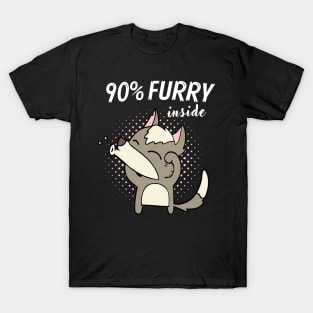 90% Furry Fursona Furries Fandom Fursuit T-Shirt